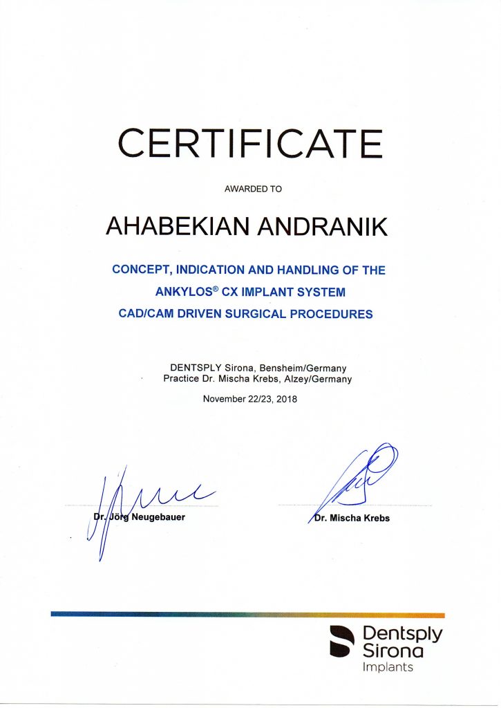 Сертифікат #2 - Агабекян Андранік Вачикович