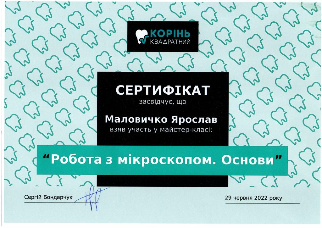 Сертификат #4 - Маловичко Ярослав Игоревич