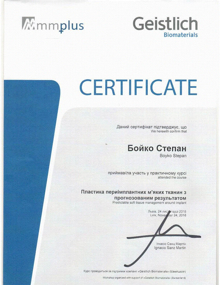 Сертификат #6 - Бойко Степан Сергеевич