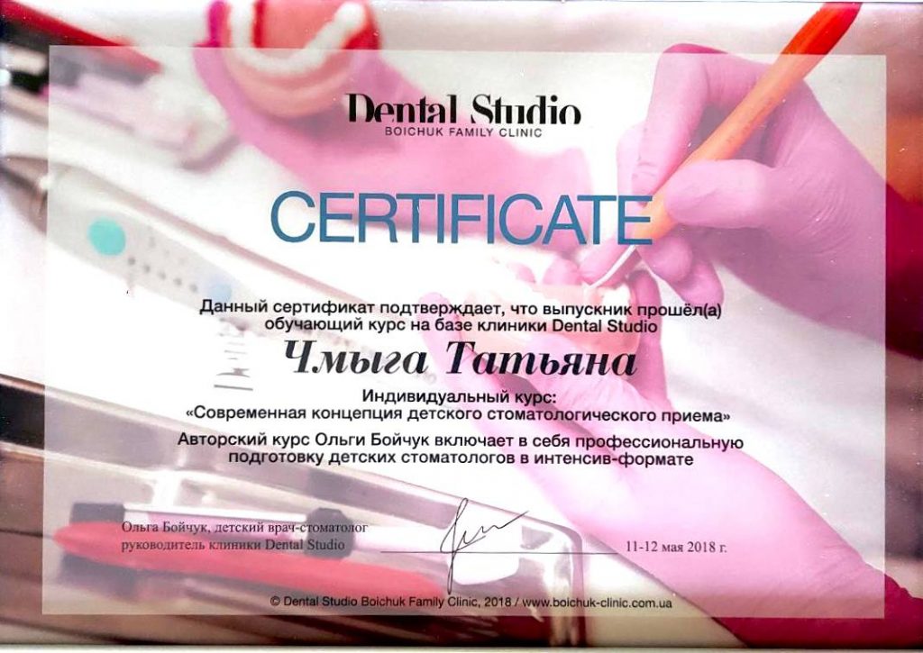 Certificado #7 - Dzhus Tetyana Mykhailivna