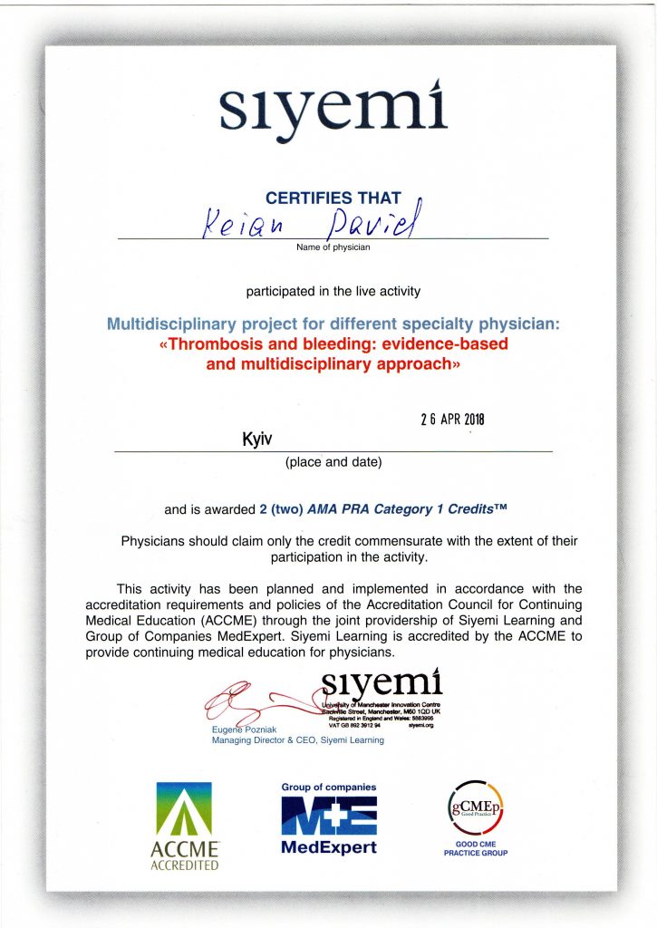 Certificado #15 - Keyan David Nikolayevich