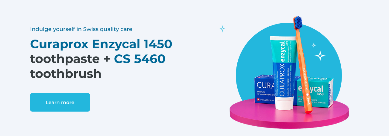 Curaprox Enzycal 1450 toothpaste + CS 5460 toothbrush